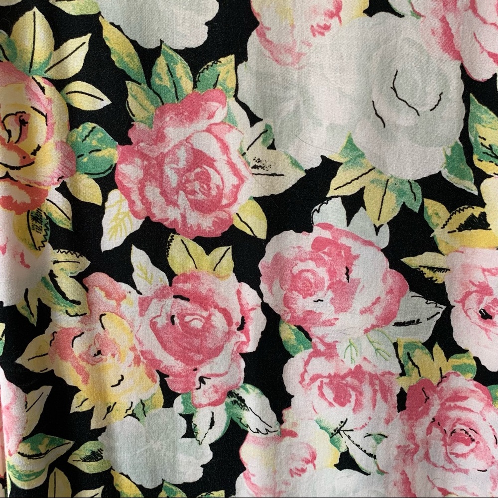 🌷3 for$25🌷Uno, US S, Pink & Black Floral Sleeveless Tie Back Sundress - Picture 6 of 8